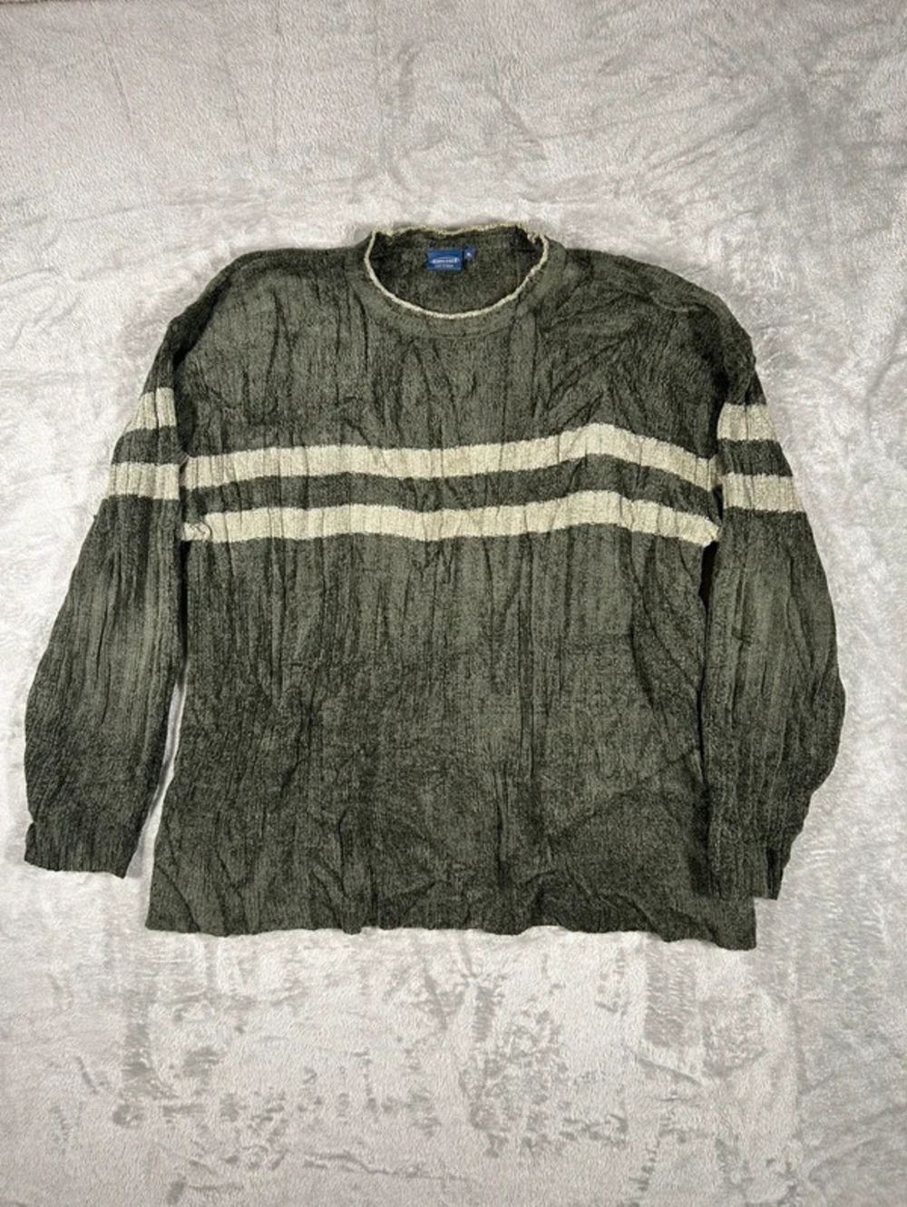 vintage sideout striped knit sweater XL